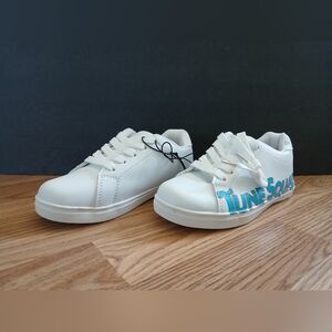 Space Jam Tune Squad Kids White and Blue Sneakers
